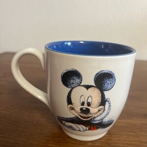 Disney Store Mickey Mouse Coffee Mug – 4.5” Blue Interior